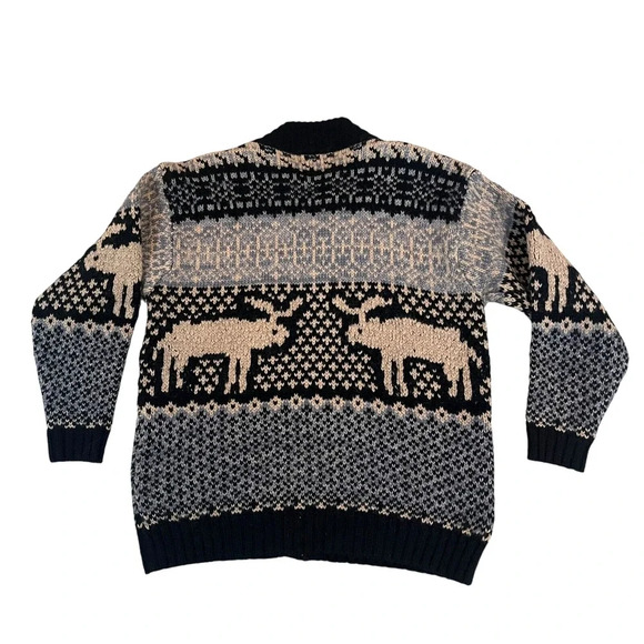 Vintage The Eagle's Eye Women's Chunky Knit Sweater Shetland 100% Wool SZ Large - Picture 2 of 7